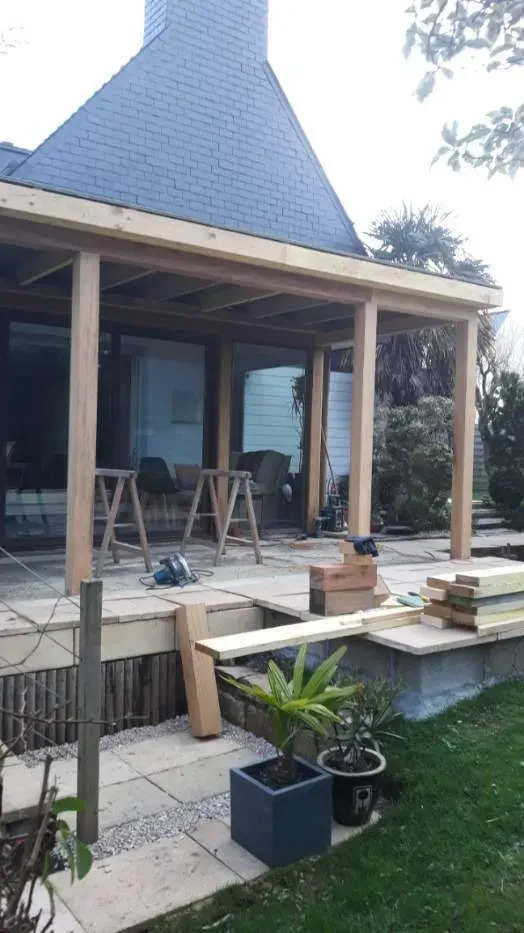 Veranda terrasse bois