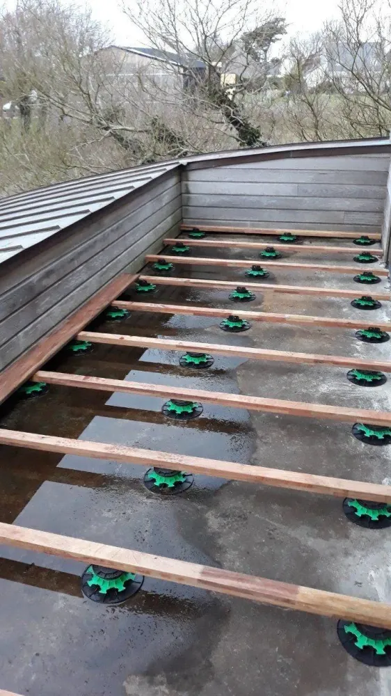 Terrasse debut construction