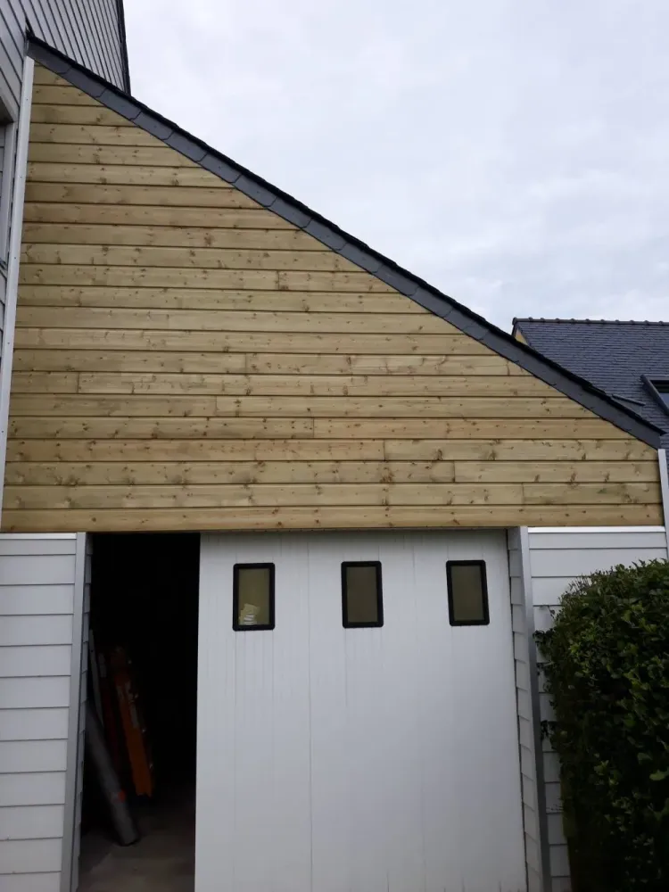 Bardage dessus garage